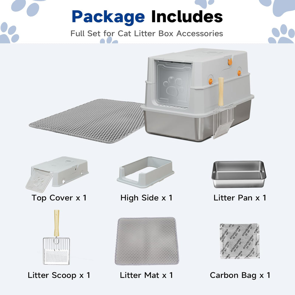 Tentizon anti-slip pads stabilize the litter box