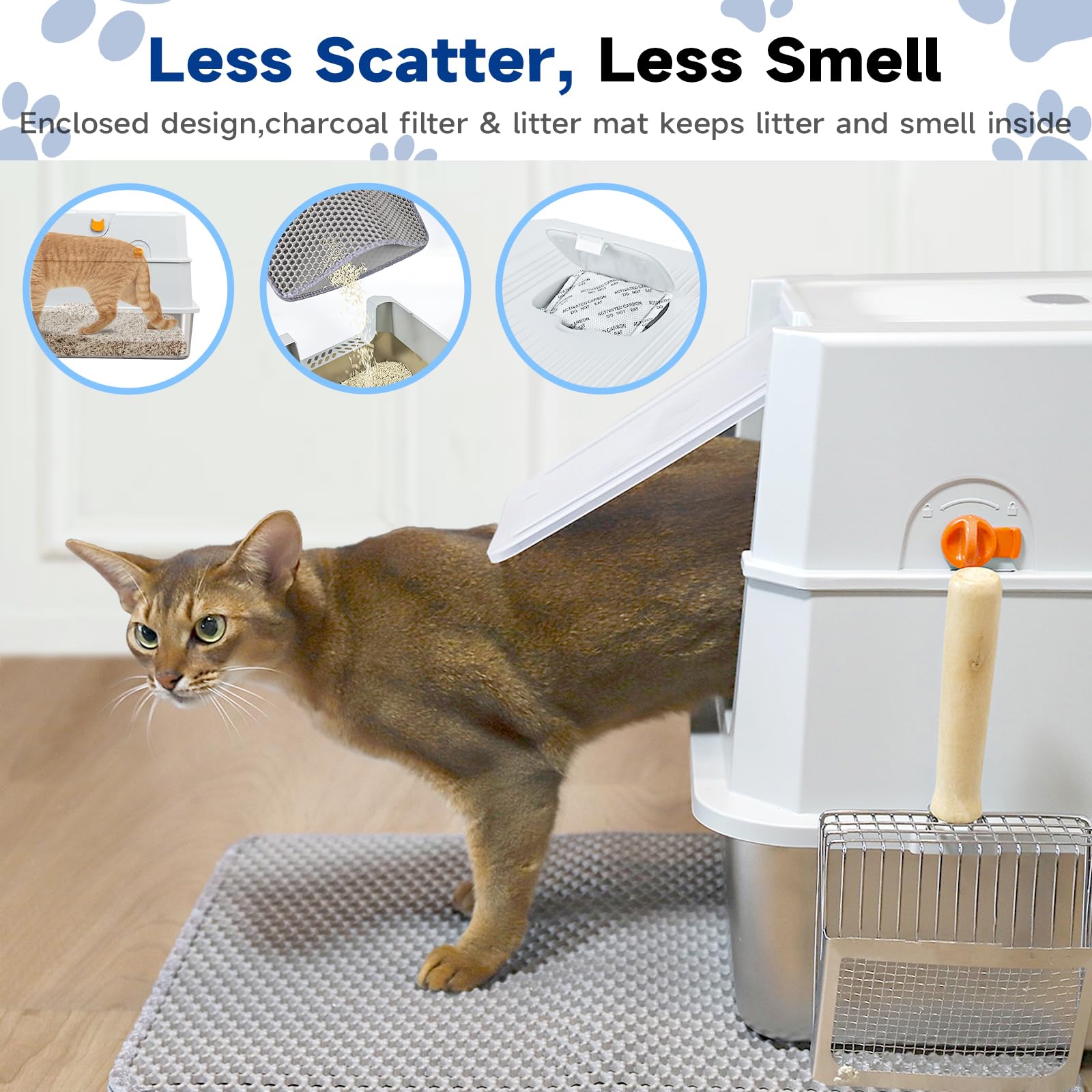 Tentizon dual-layer litter mat catches stray litter