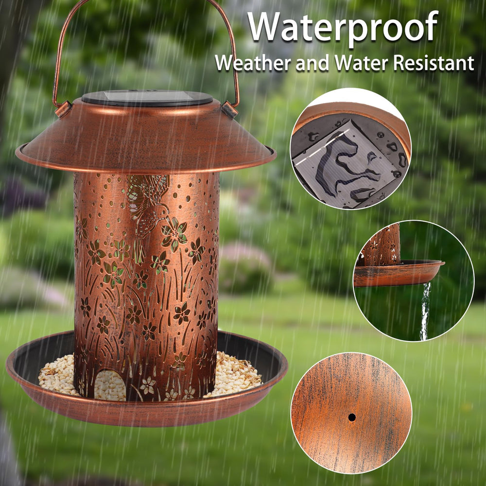 Tepaken easy-assembly solar bird feeder simplifies setup for patios and porches.