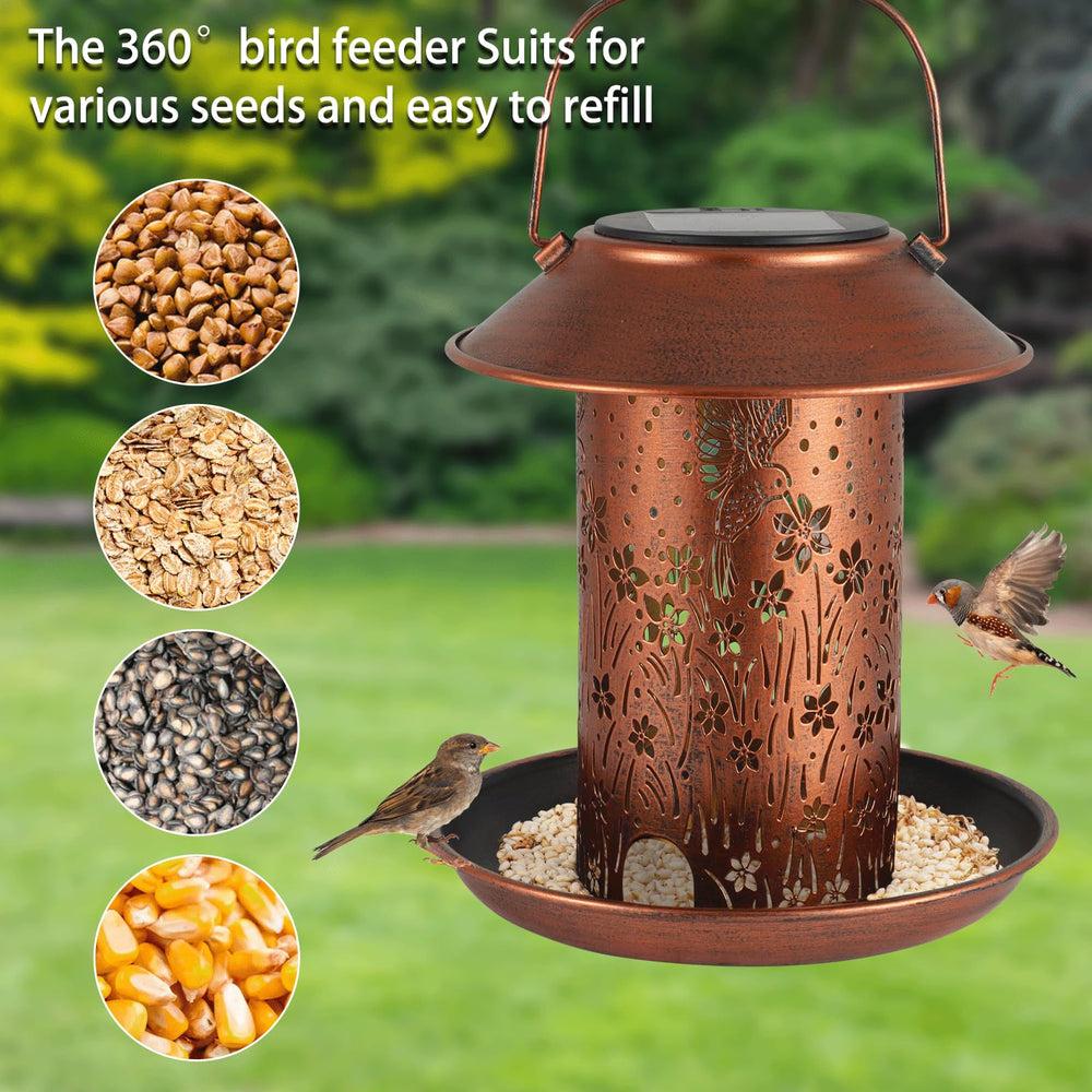 Tepaken metal wild bird feeder withstands weather and year-round garden use.