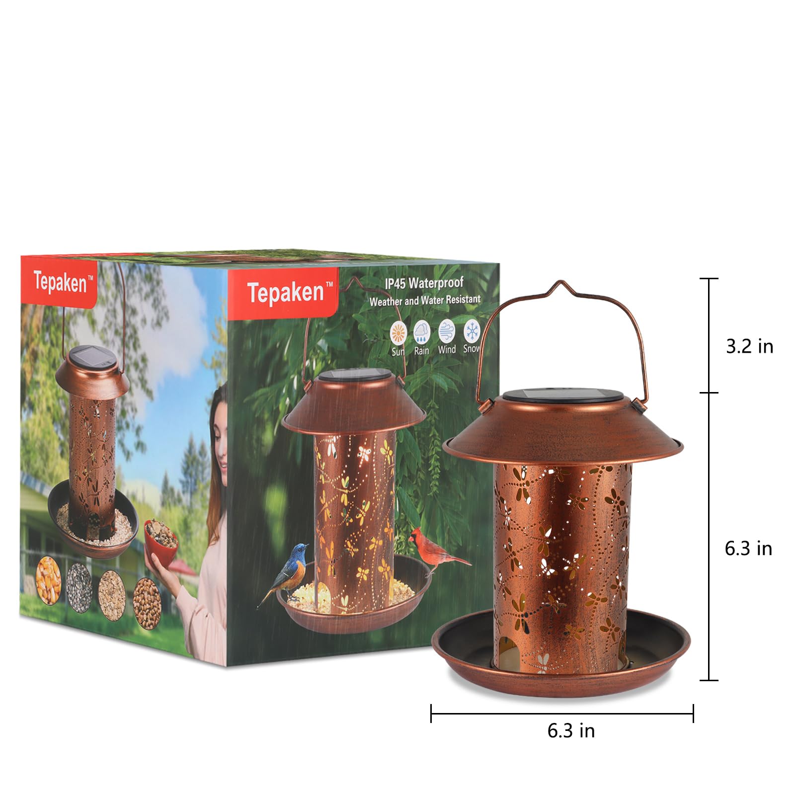Tepaken dragonfly lantern lights create a warm ground projection for patios and yards.