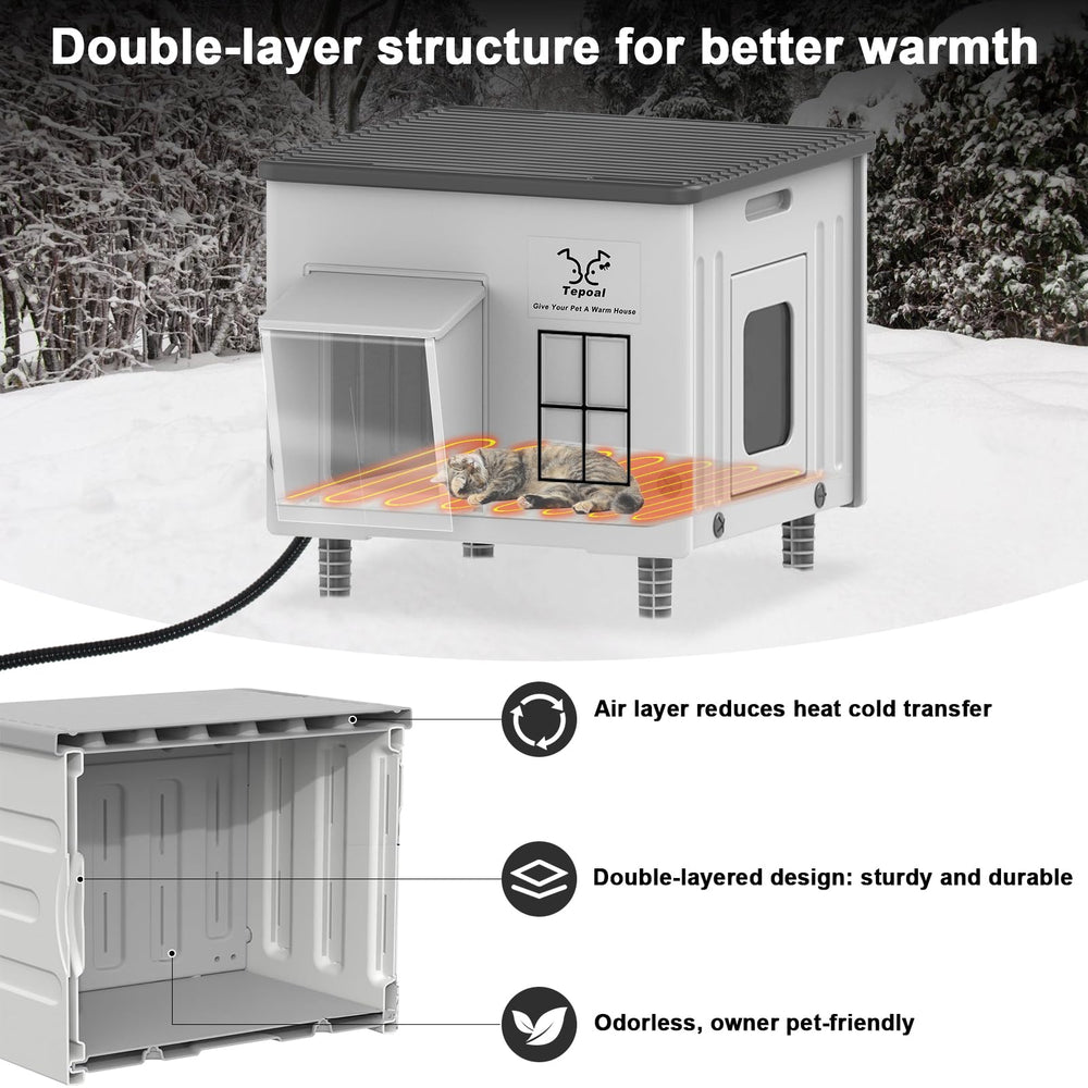 Tepoal stackable design demonstrates space-saving setup for barns or garages.