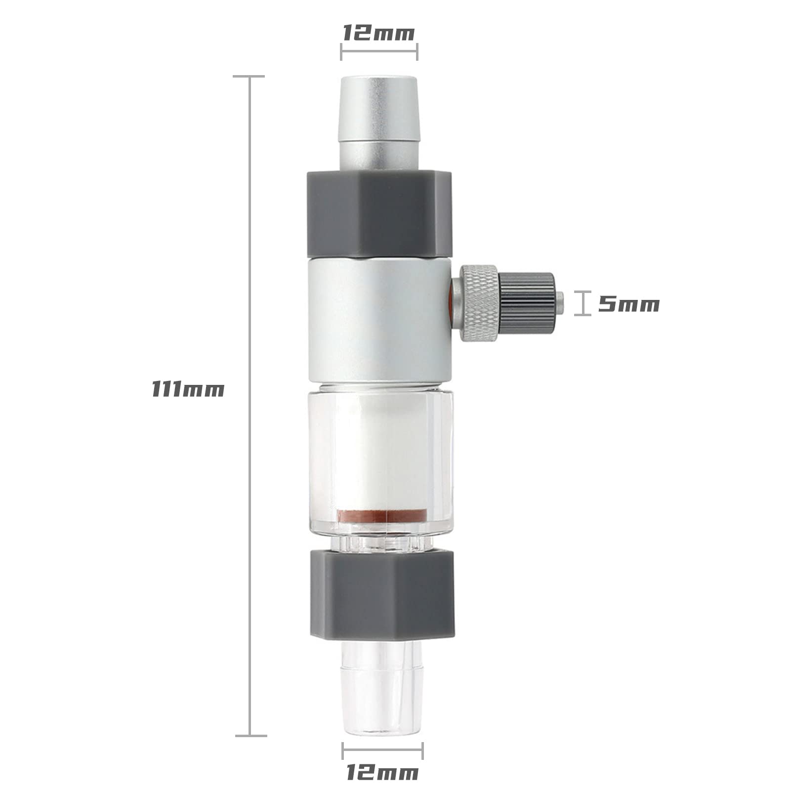 Terizger CO2 Diffuser bubble counter display helps monitor gas flow in real time.