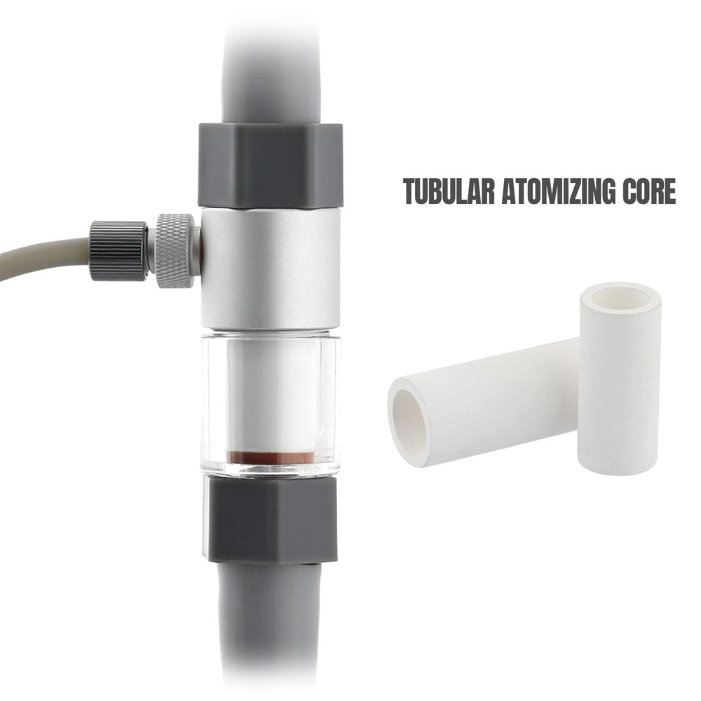 Terizger CO2 Diffuser tubular atomization core provides larger surface area.