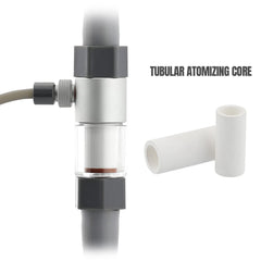 Terizger CO2 Diffuser tubular atomization core provides larger surface area.