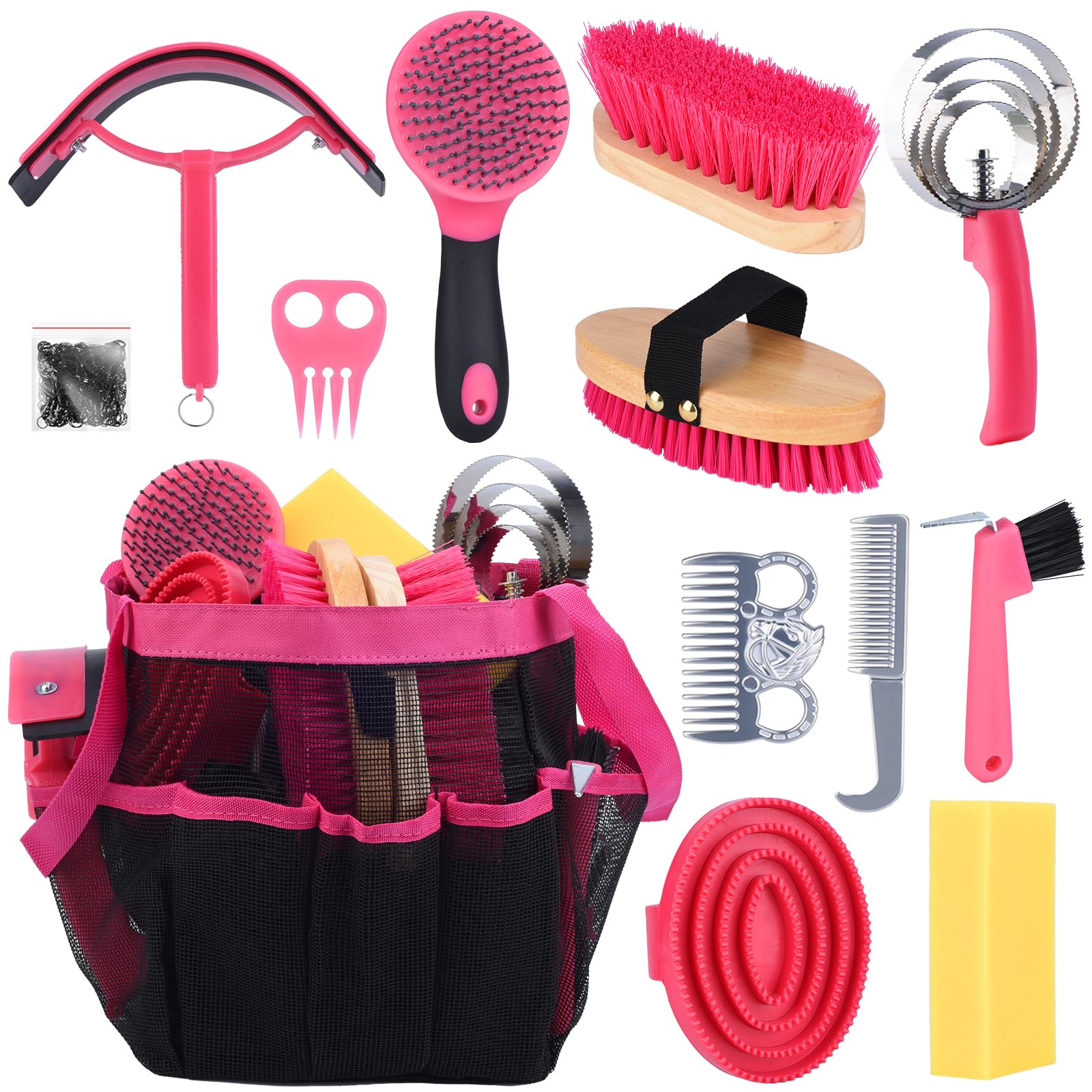 TERPUP 13-piece grooming kit pink tote for organized on-the-go grooming