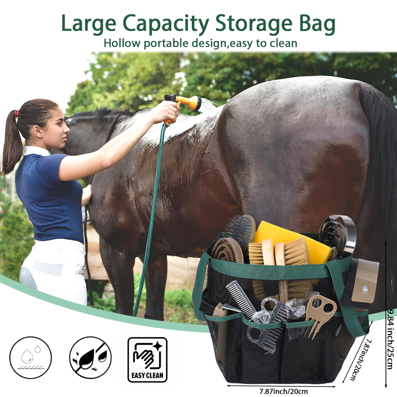 TERPUP horse grooming kit hoof pick with brush for hoof care and debris removal.