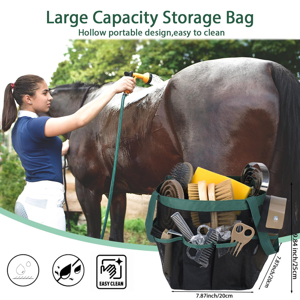 TERPUP horse grooming kit hoof pick with brush for hoof care and debris removal.