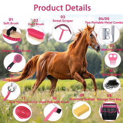 TERPUP soft horse brush for gentle brushing and dirt removal
