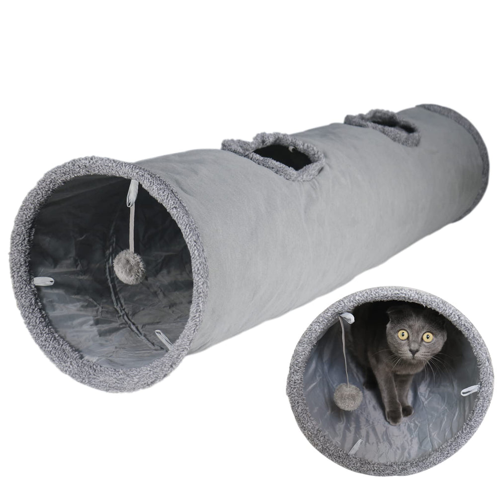 Terunat Cat Tunnel 51x12 view shows ample space for multi-cat play.