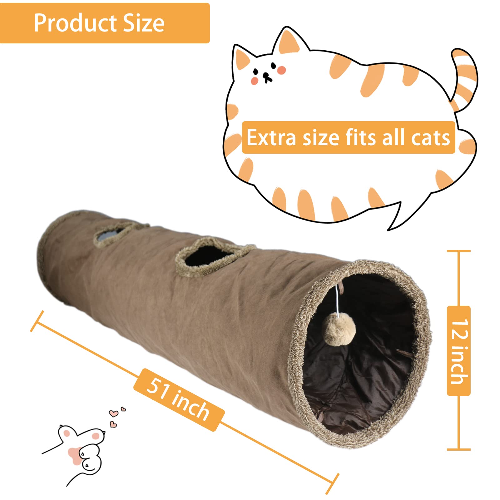 Terunat cat tunnel brown suede — blends with home decor
