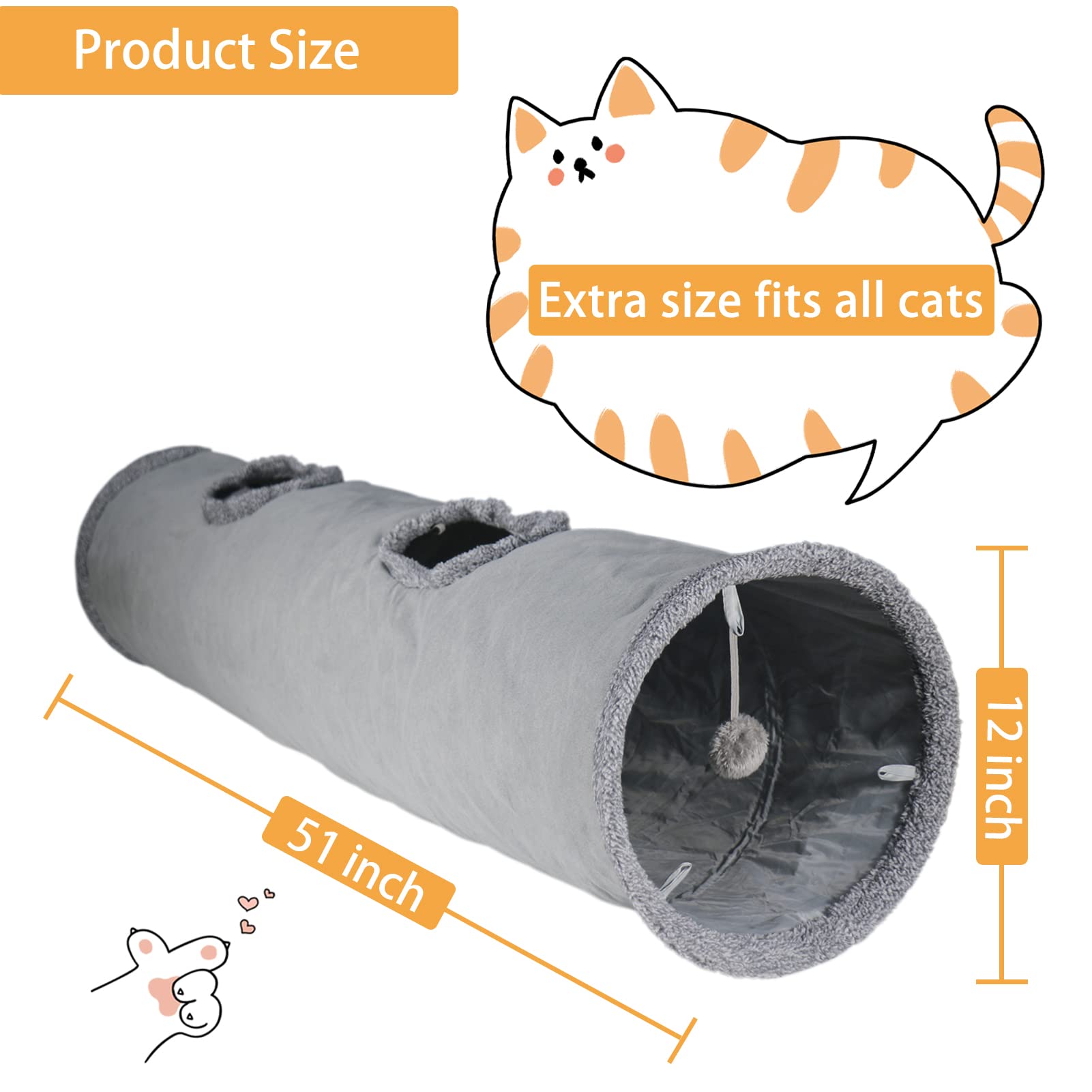 Terunat Cat Tunnel bubble ball end invites energetic play sessions.