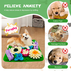 Tesitehi Snuffle Mat expanded size 15.4 inches fits small and medium pets