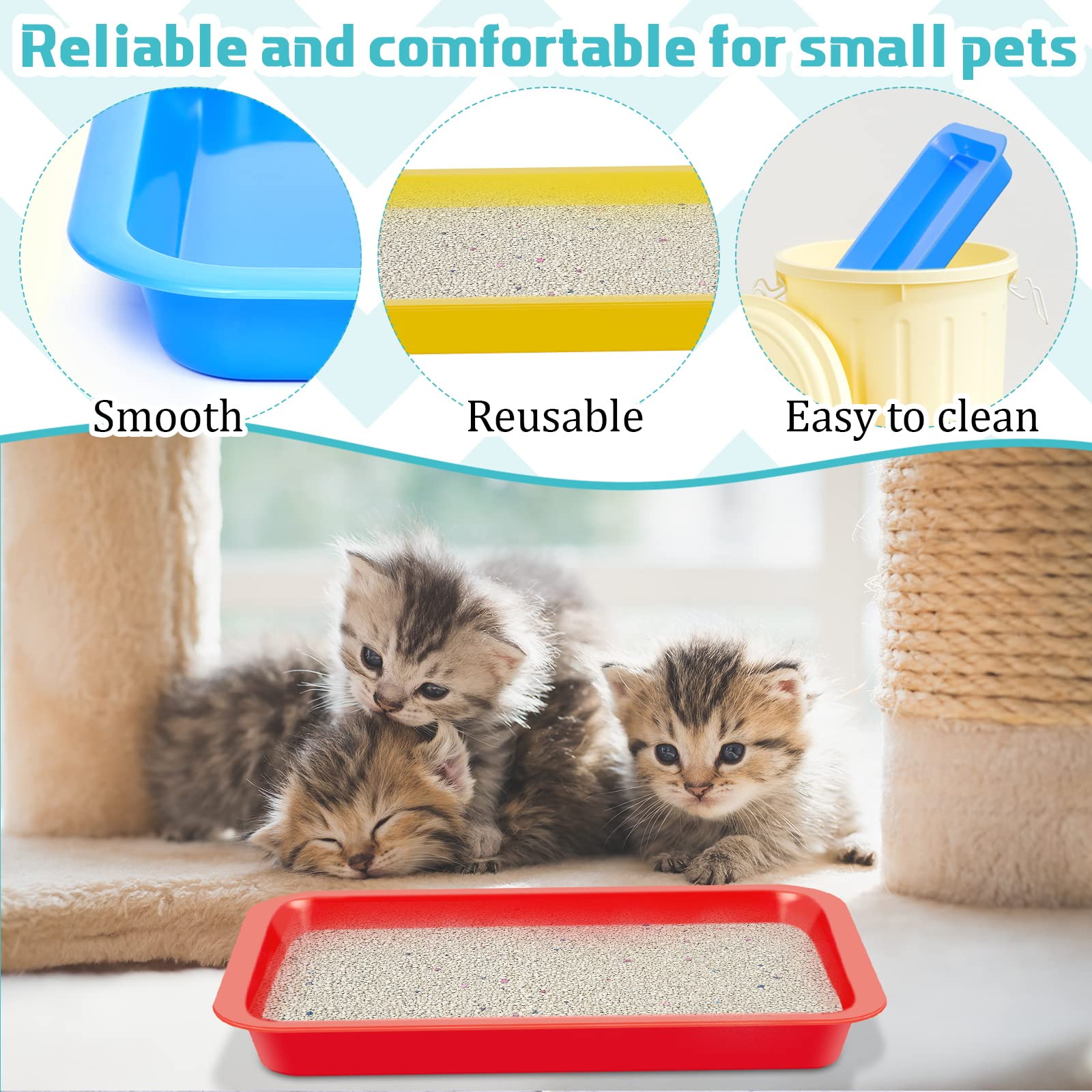 Tessco for you kitten litter box odorless sturdy plastic ensures long-term use