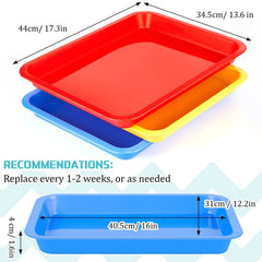 Tessco for you kitten litter box yellow three-color set aids easy training and identification