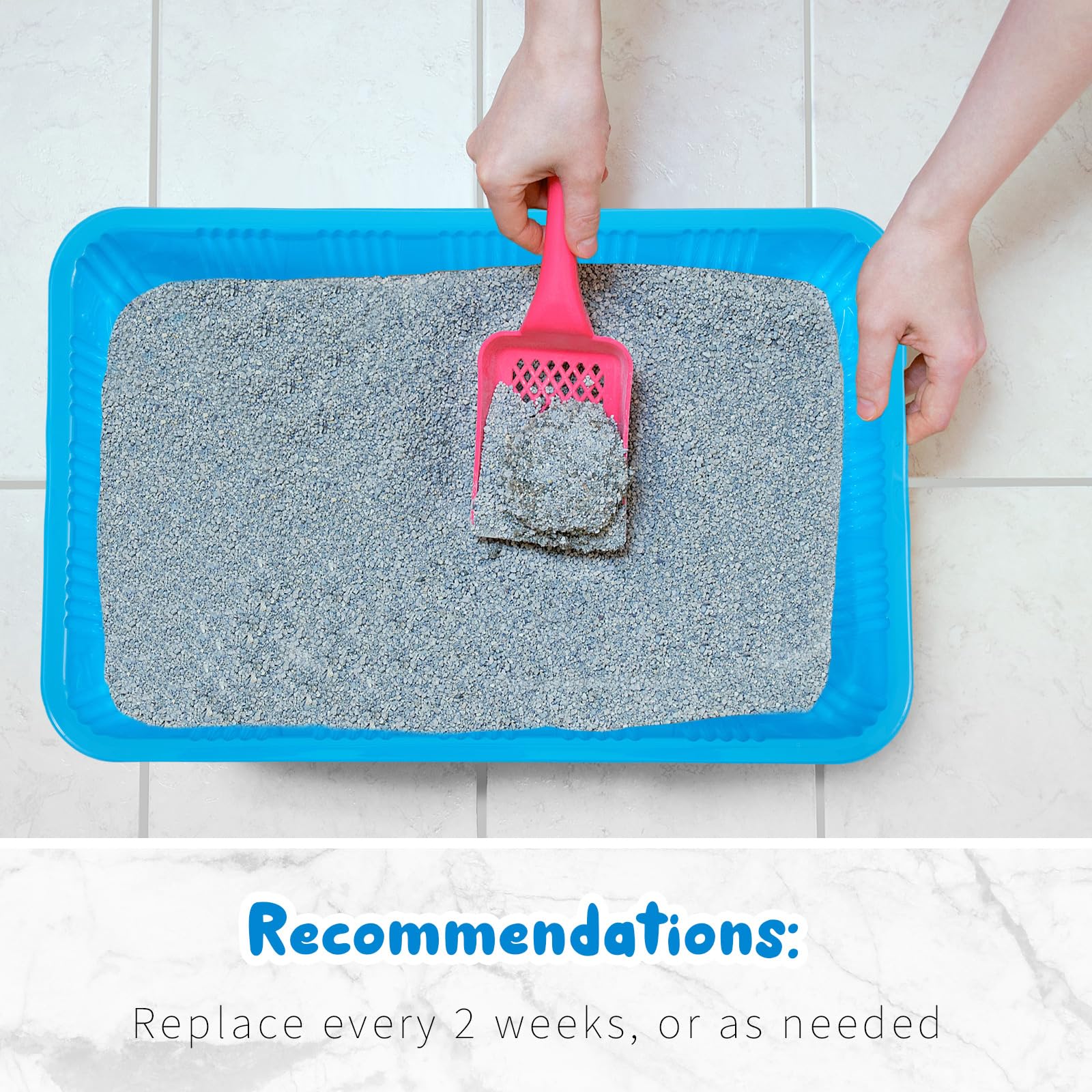 Tessco for you travel-friendly blue litter tray ideal for quick changes