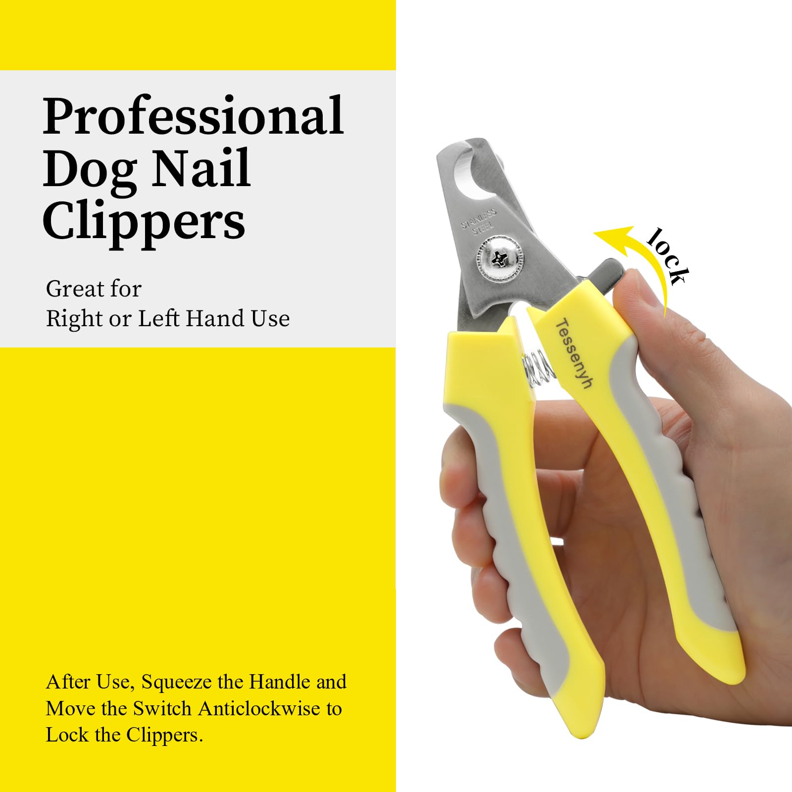 Tessenyh professional dog nail-trimmers protective guard prevents overcutting