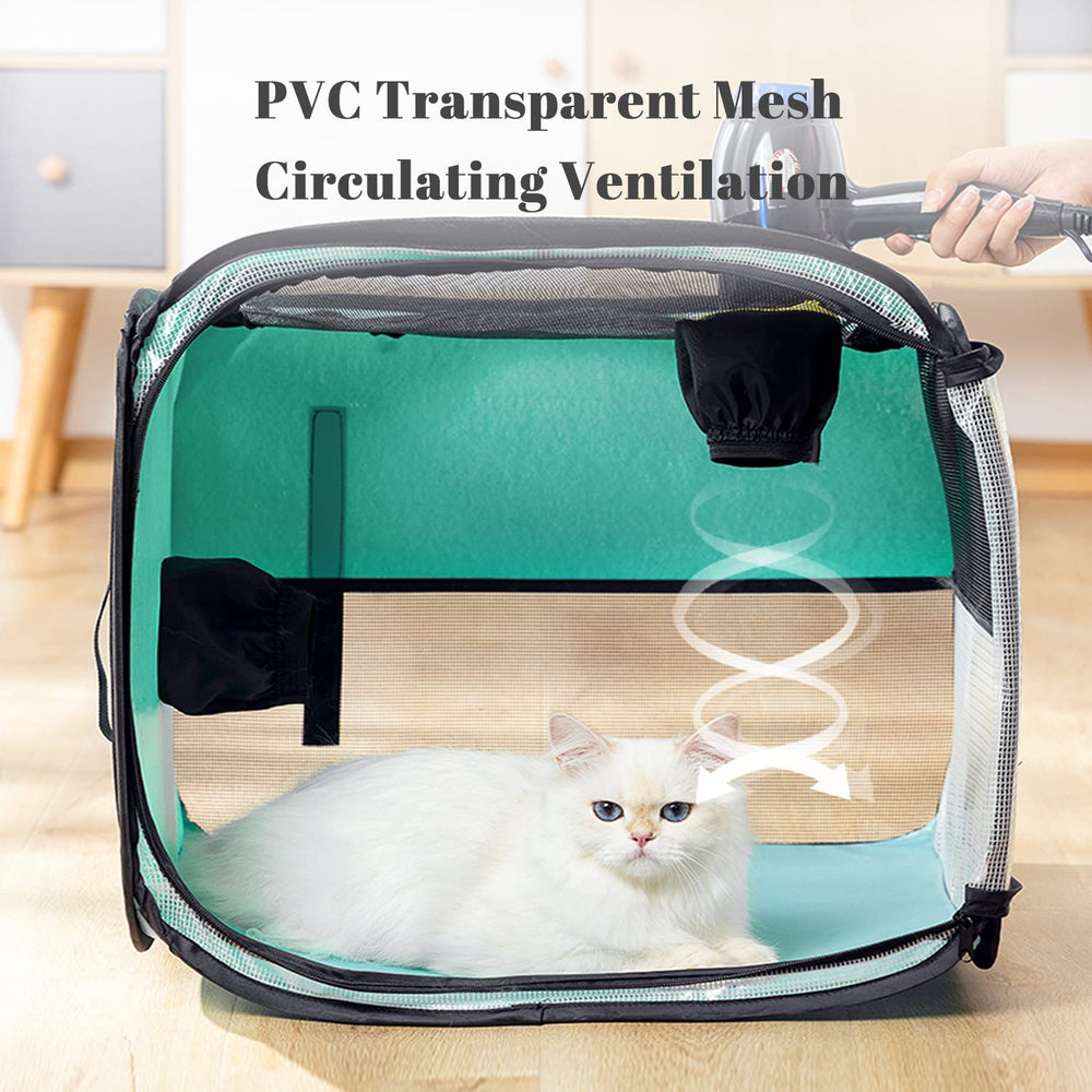 TESSVEYA Pet Drying Box interior with breathable double-sided mesh