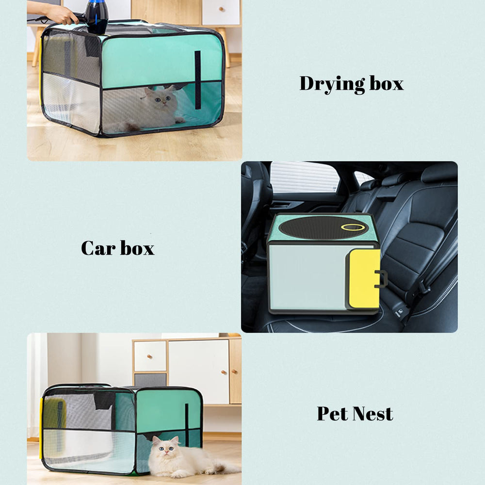TESSVEYA Pet Drying Box safety-closure prevents escapes