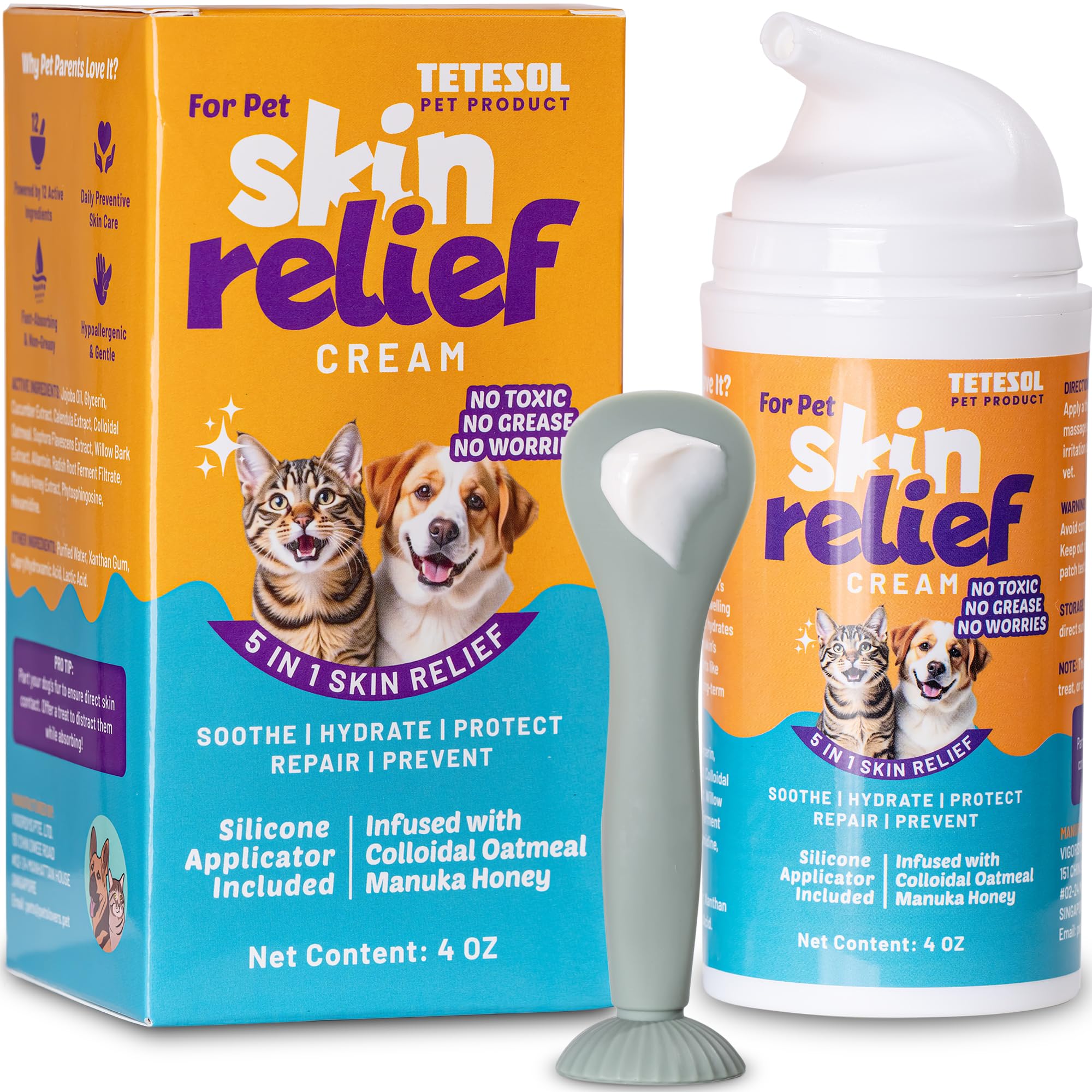 Tetesol Dog Skin Soother 100g tube for easy, non greasy application.