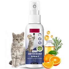 Tetra No Scratch Spray bottle closeup shields furniture from cat scratches.