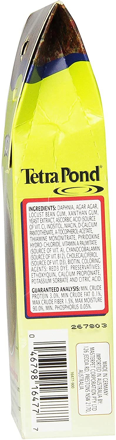 TetraPond Vacation Food Block four-pack on display for extended pond care.