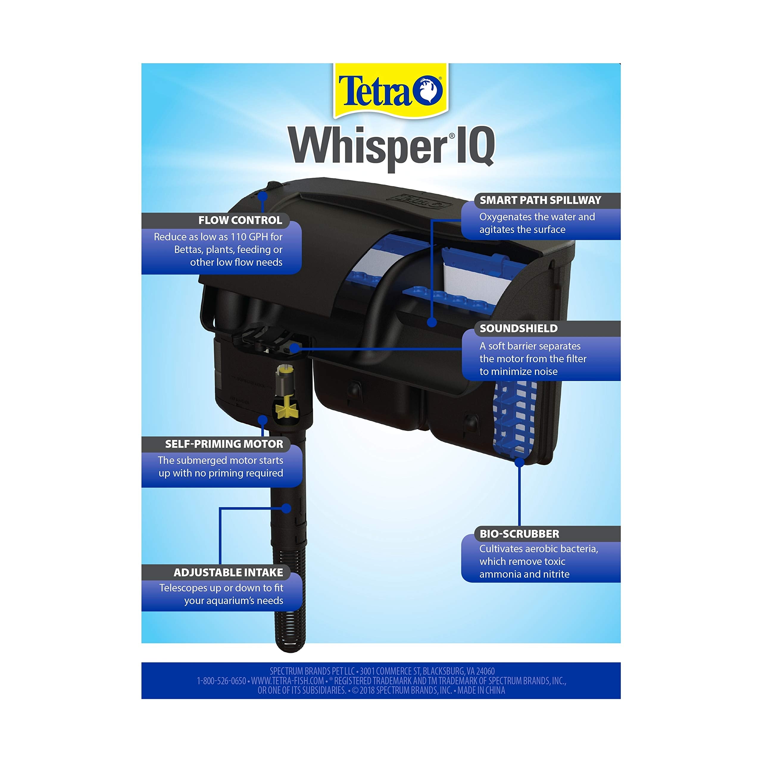 Tetra Whisper IQ filter installation in progress for simple setup