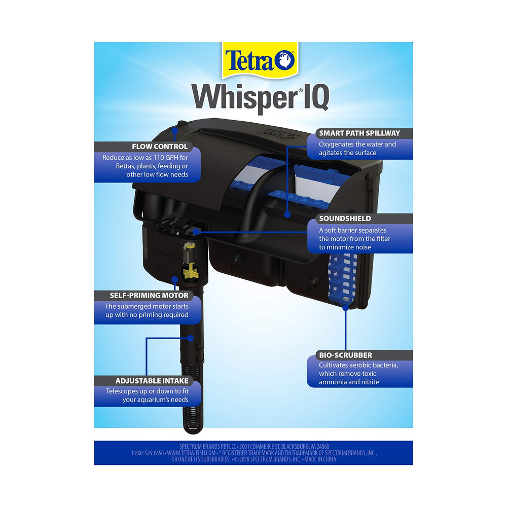 Tetra Whisper IQ filter installation in progress for simple setup