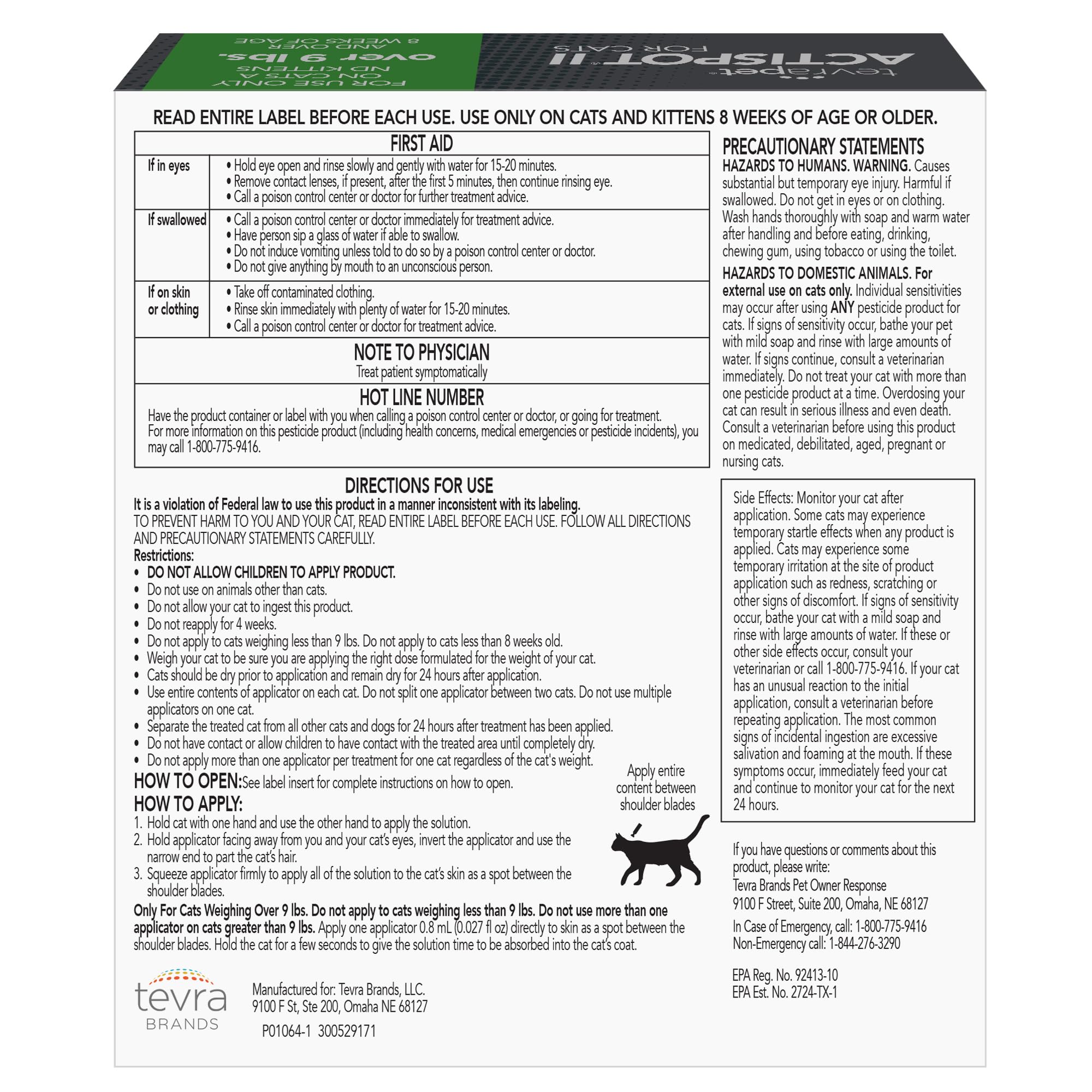 TevraPet Actispot II USA-made quality and potency signals.