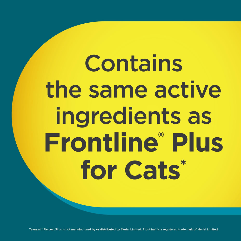 TevraPet FirstAct Plus waterproof symbol indicating water-safe formula