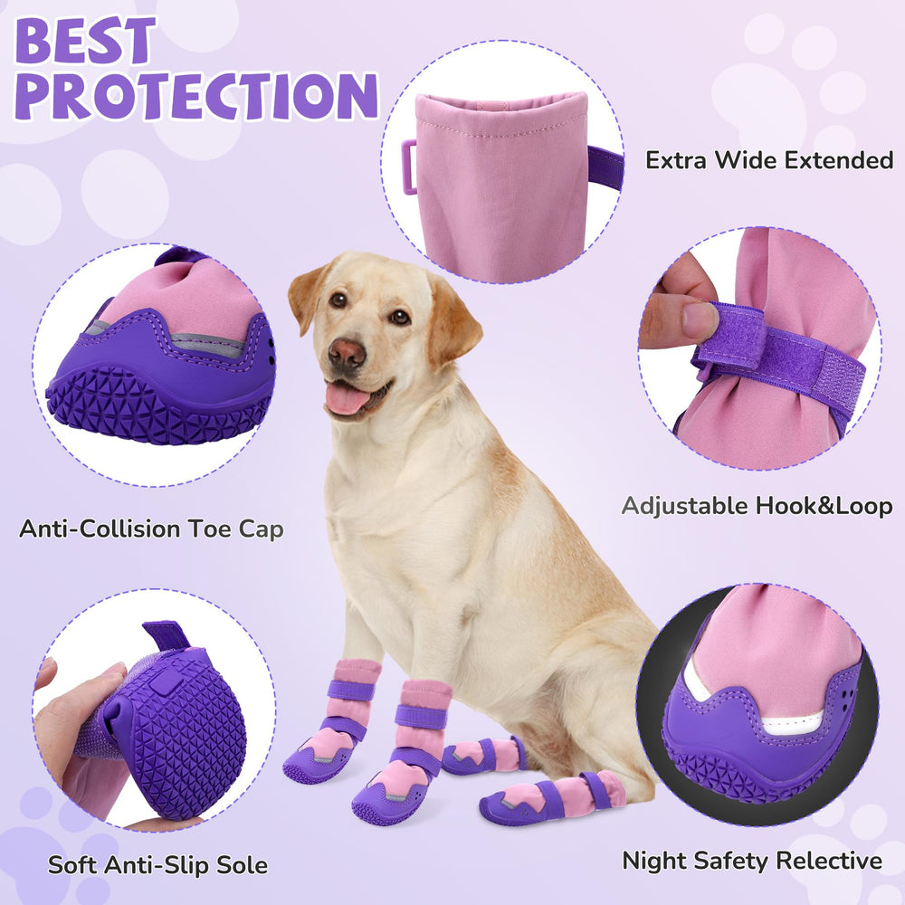 TEWIWAP dog boots with adjustable straps for secure fit
