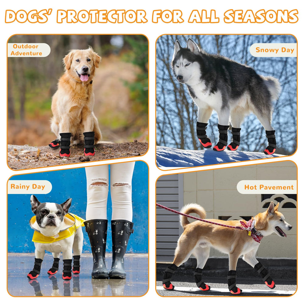 TEWIWAP dog booties show protective paw coverage on a paw