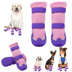 TEWIWAP dog boots with warm fleece lining for cold-weather walks