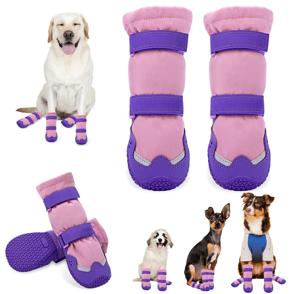 TEWIWAP dog boots with winter outer shell for cold weather protection