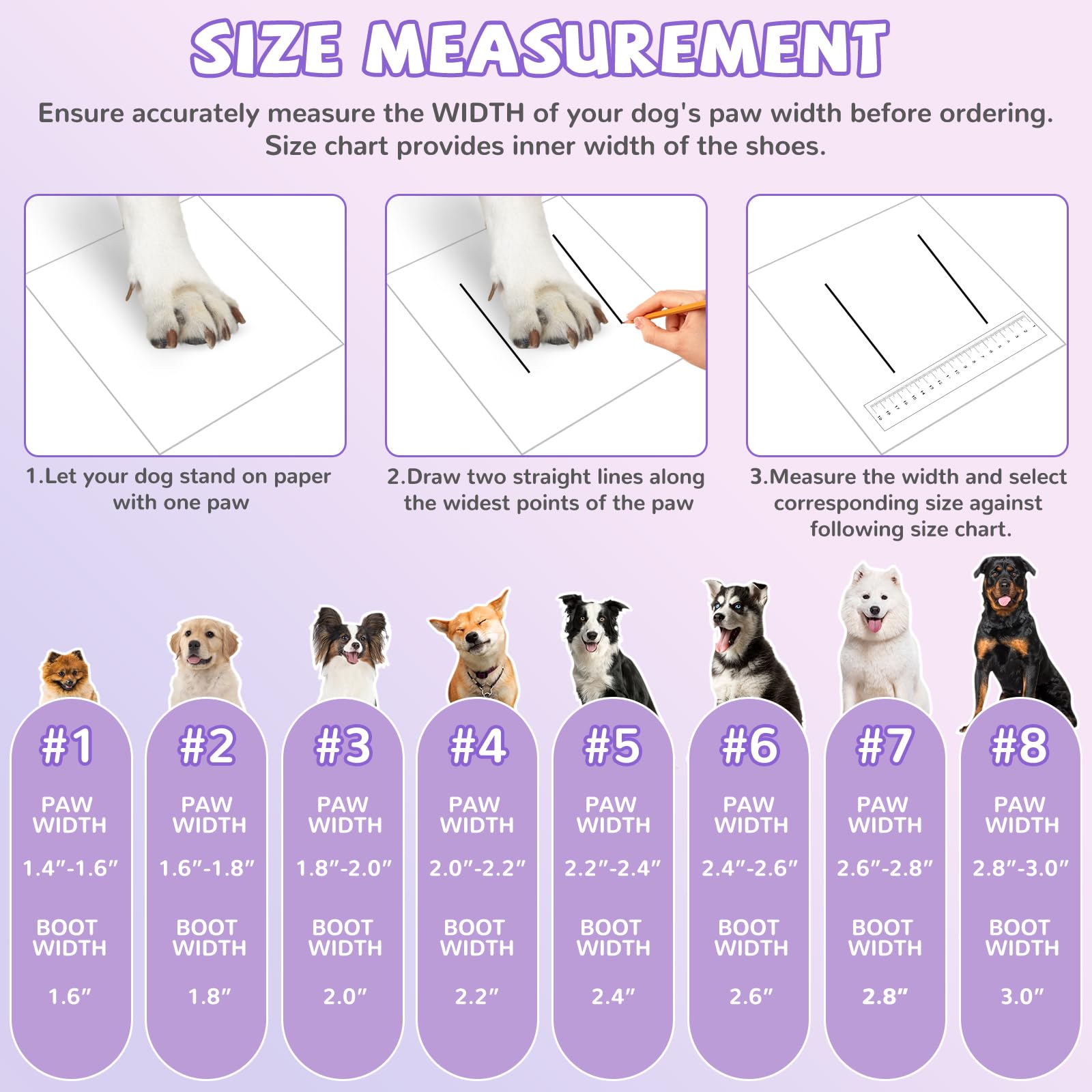 TEWIWAP dog shoes non-slip soles provide reliable traction on wet or icy surfaces.