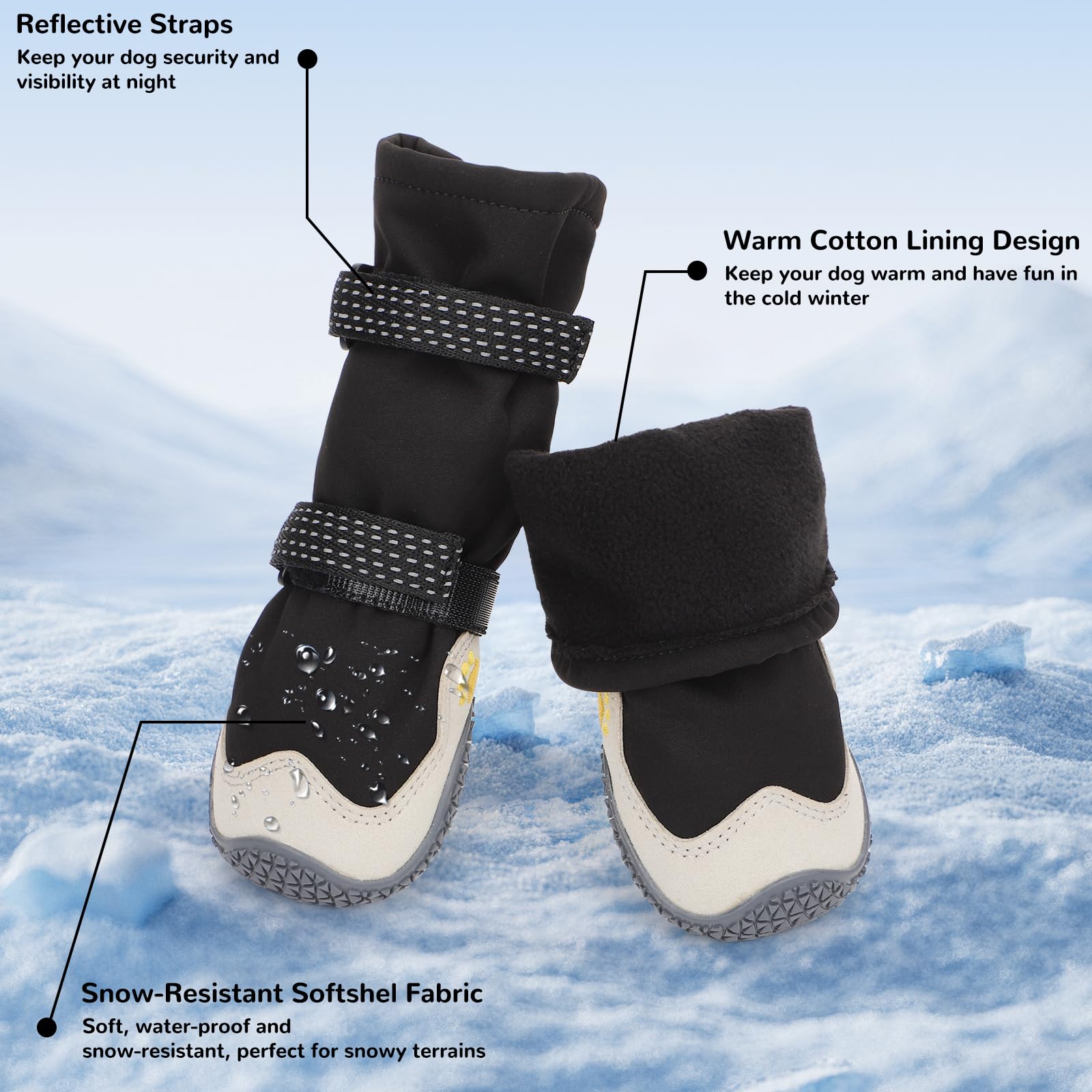 TEWIWAP dog shoes non-slip soles grip hardwood and slick surfaces