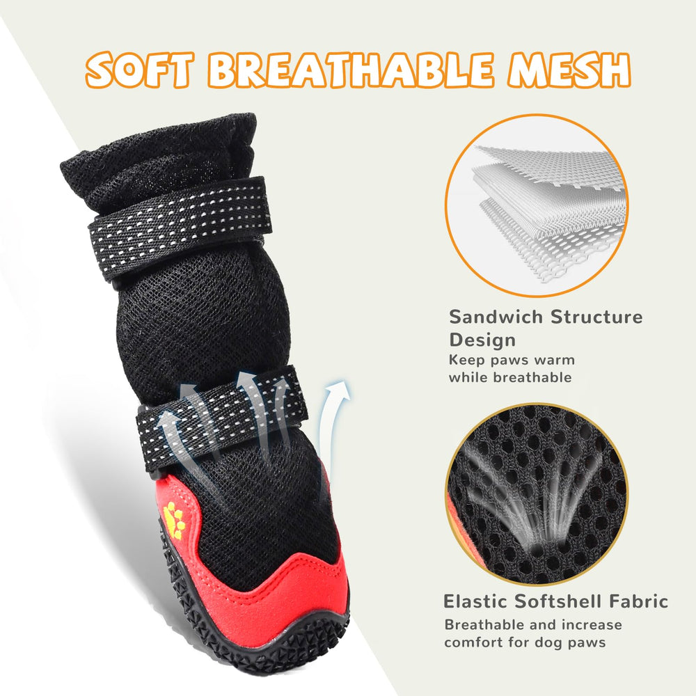 TEWIWAP non-slip rubber soles protect paws on rough terrain and slippery floors