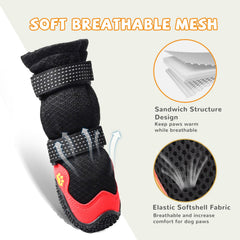 TEWIWAP non-slip rubber soles protect paws on rough terrain and slippery floors
