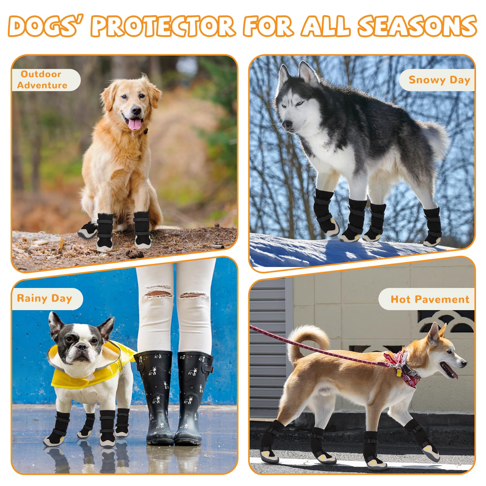 TEWIWAP dog shoes size chart guidance for choosing the right fit