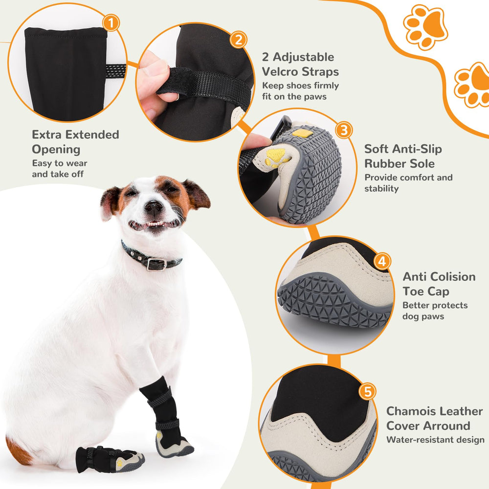 TEWIWAP dog shoes warm lined interior keeping paws cozy in cold weather