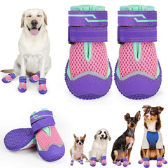 TEWIWAP dog shoes wide-opening design for easy on/off during outdoor walks.