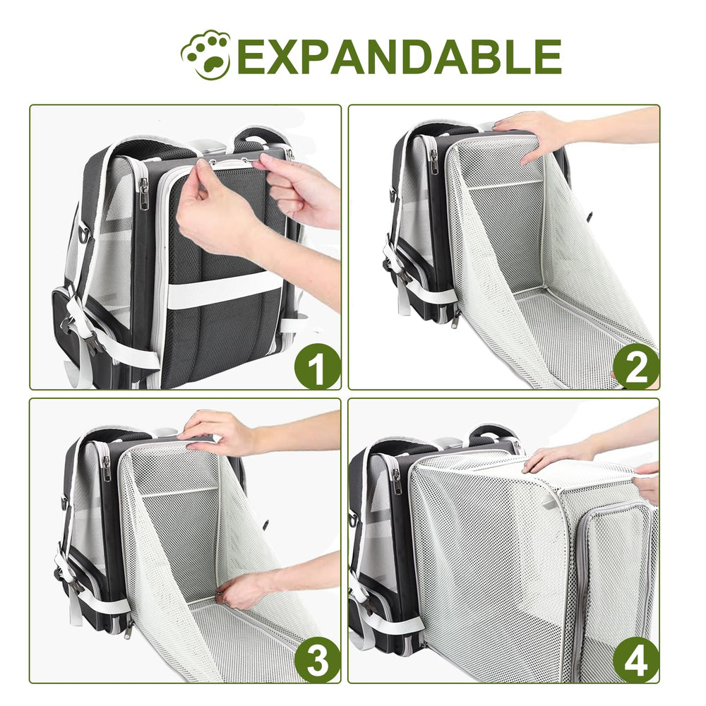 Texsens cat backpack removable mat enables easy cleaning and cozy comfort on trips.