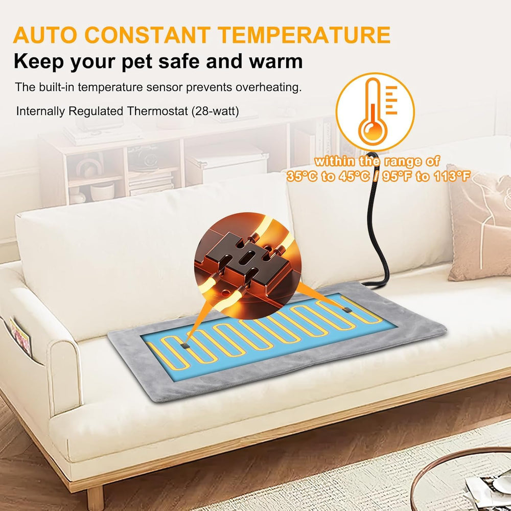Texsens cat heating pad for indoors or outdoors, fits cat houses and small spaces.