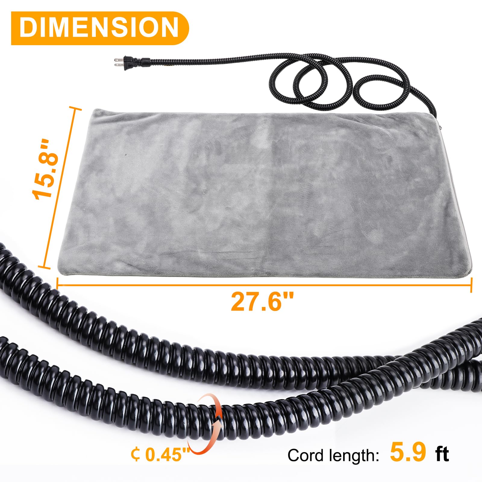 Texsens cat heating pad removable cover provides a soft velvet surface for cozy snuggles.
