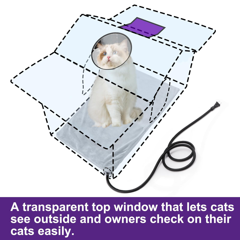 Texsens heated cat house Velcro assembly enables tool-free setup