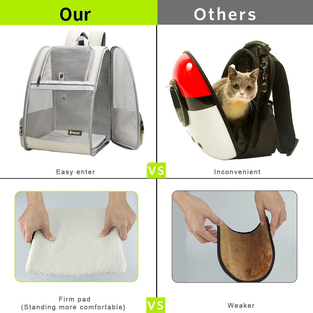 Texsens pet-backpack carrier collapsible feature for compact storage after trips