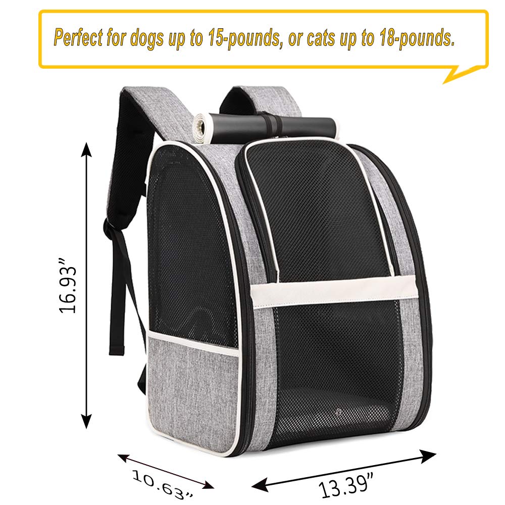 Texsens Pet Carrier Backpack with privacy curtains for stress-free journeys