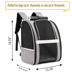 Texsens Pet Carrier Backpack with privacy curtains for stress-free journeys