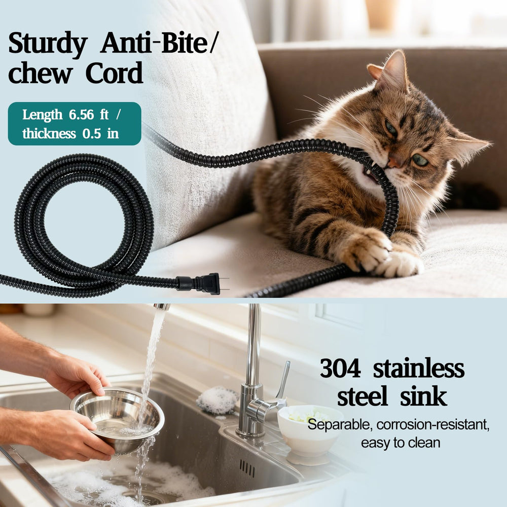 Texsens removable stainless bowls simplify cleaning and maintenance.