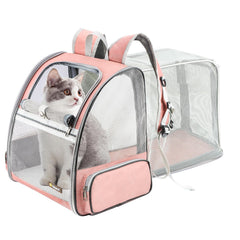 Texsens traveler bubble backpack front view shows breathable mesh for pet airflow